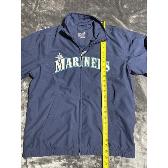 EUC Rare Vintage Nike Team Seattle Mariners Windbreaker Jacket Blue Mens Medium - Picture 4 of 6